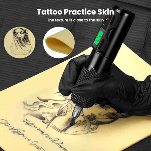 Blank Tattoo Practice Skin, 16 PCS Tattoo Practice Double Sides 5.71x7.48" (1mm) Fake Skin Tattooing and Microblading Eyebrow for Supplies, Beginners and Experienced Artists