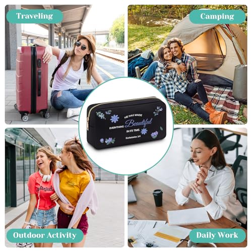 Inspirational Bible Verse Gifts Makeup Cosmetic Bag Christian Gifts for Women Sister Friend Religious Encouragement Gifts Spiritual Gifts Christmas Birthday Gifts for Women Mom Sister Friends