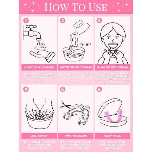 4 Pack Pink Night Guards for Teeth Grinding and Clenching, Women Teeth Grinding Mouth Guard for Sleep with 2 Mirror Cases, Moldable Mouthguard for Women, Adults, Bruxism Relief