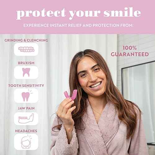 FlexiFit Night Guard for Women - Pack of 2 Mouth Guards for Teeth Grinding, Clenching and Bruxism (Pink)