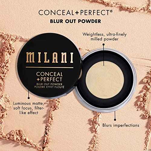 Milani Conceal + Perfect Setting Powder Makeup -Translucent Blur Out Talc-free Formula, Pore Blurring Filtered Finish