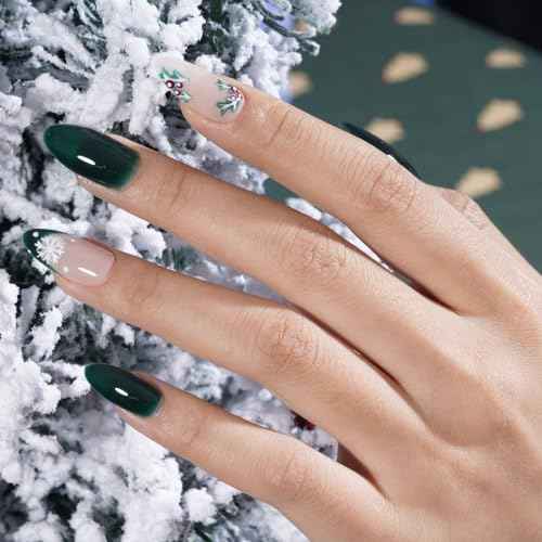 GELLEN Emerald Green Gel Nail Polish, Christmas 18ml Semi Sheer Dark Green Jelly Gel Polish, No Wipe Soak Off UV Gel for Nail Manicure DIY Art Salon Home, 0.61oz