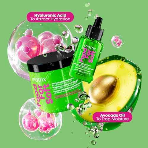 MATRIX Food For Soft Rich Hydrating Mask - For Dry & Brittle Hair, Adds Shine & Softness, With Avocado Oil & Hyaluronic Acid, Replenishes Moisture