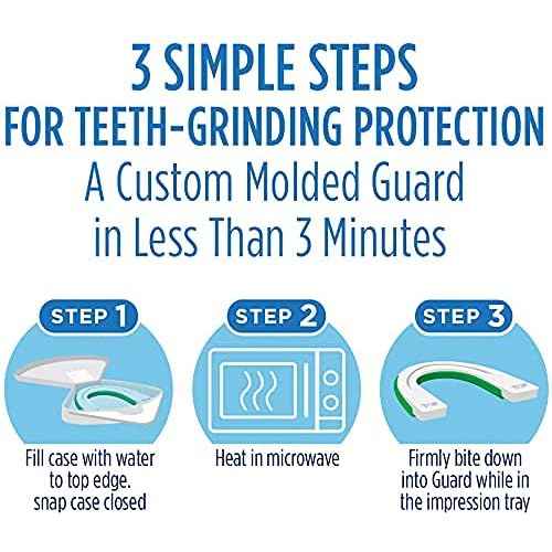 Oral-B Mouth Guard for Grinding Teeth at Night - Nighttime Dental Guard for Sleeping ? Moldable Night Guard with Scope Mint Flavor ? Less Than 3-Minutes for Custom Teeth Protection