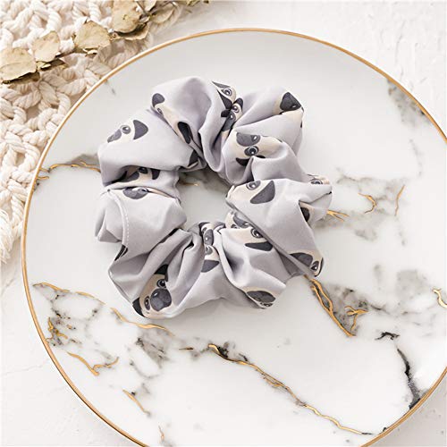 4 Pack pug gifts pug Dog Scrunchies for Hair Cute Dog Hair Ties Accessories for Women Girls Chiffion Cartoons Scrunchy Hair Bands, Pet Dog Hair Scrunchies