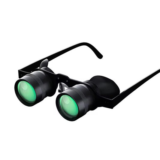 Zoom Optics Binocular Glasses, 10X Zoom Opera Glasses, Binoculars Glasses with Polarized Lens Handsfree Adjustable HD Optical Telescope Glasses for Fishing Bird Watching