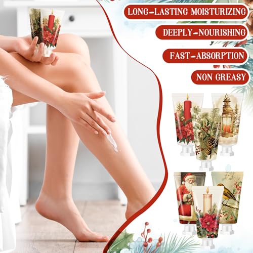 72 Pcs Christmas Lotion Bulk Gift Set, Travel Size Christmas Mini Body Lotion Bulk, Retro Moisturizing Body Cream for Women Homeless Birthday Xmas Gift Stocking Stuffer