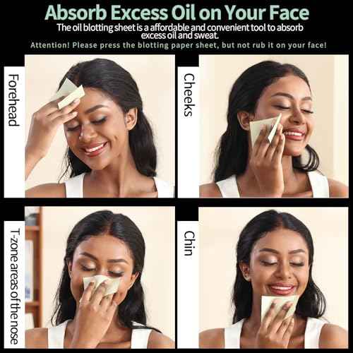 FANDAMEI Oil Blotting Sheets For Face, 600 PCS Oil Blotting Papers, Blotting Paper for Oily Skin, Oil Control Film, Oil Absorbing Sheets For Face, Oil Absorbing Tissues