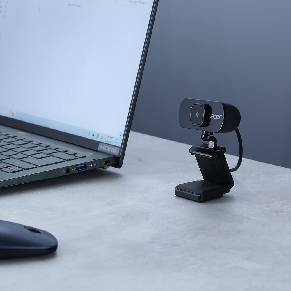 Acer Full HD USB Streaming 2MP Webcam | 1080P HD | 360° Rotation | Digital Microphone | Plug & Play for Desktop or Laptop PC | Stream for Zoom, Skype, Facetime, YouTube (Pack of 20)