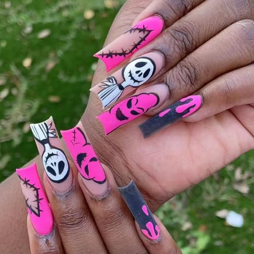 Halloween Nail Stamping Plate, Nightmare Before Christmas Theme, Stamping Kit with Ghosts and Holiday Designs Halloween Holiday Nail Stamping Plate Nail Stamper for Women Girls DIY Salon