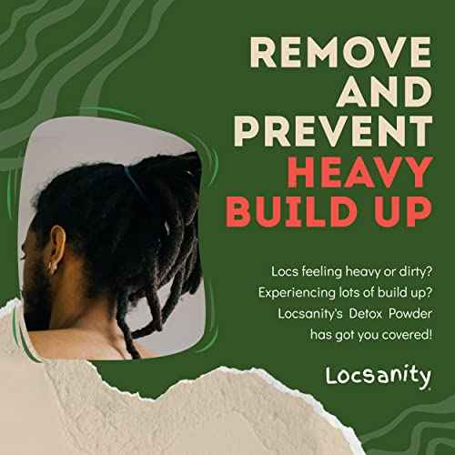 Locsanity Dreadlock Hair Scalp Detox - Deep Clean Dreadlock Powder, Cleansing Conditioner - Natural Hair Cleanser for Build Up - ACV Alternative, Loc Care and Maintenance Products