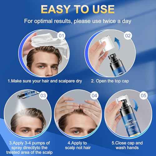 5% Minoxidil Spray for men-6 pack£¬ Infused with Biotin, Hair Growth Treatment, Supports Thicker and Fuller Hair & Beard (21oz, 10 Month Supply)