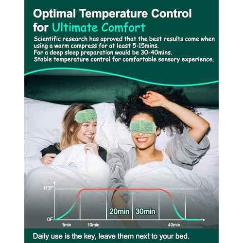 16 Packs Steam Eye Masks for Dry Eyes, Self Heating Warm Compress for Eyes Fatigue & Puffiness Relief, Disposable Heated Eye Mask Travel Essentials, Spa Relaxation Set for Women Christmas, Unscented