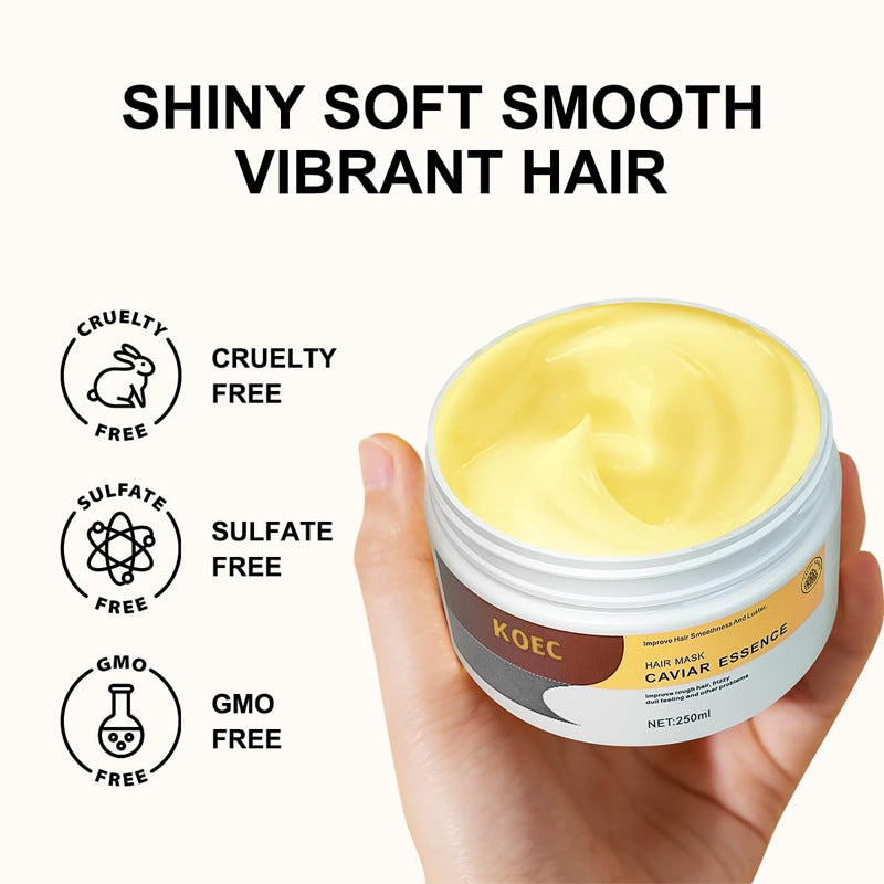 Caviar Hair Mask Conditioner - Moisturizing & Nourishing for Youth, 250g Yellow