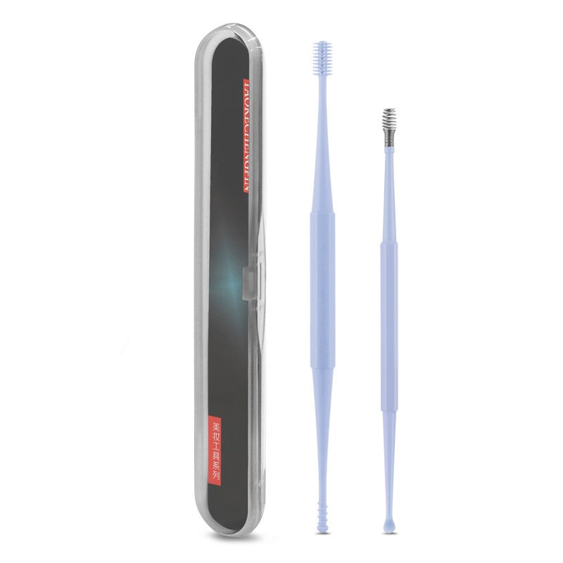 Ear Picking Tools Double-Head Silicone Ear Curette Spiral Massage Device