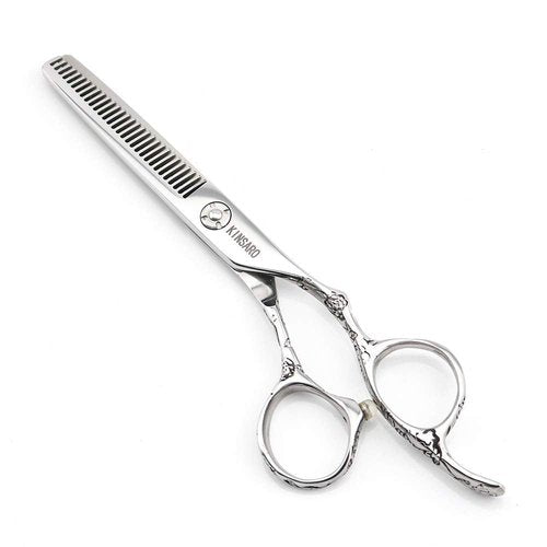 6 Inch Hair shears 440C hair cutting scissors and 6 Inch hair thinning scissors rose handle Kinsaro