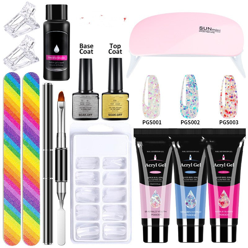13-Piece Crystal Extended Nail Glue Set