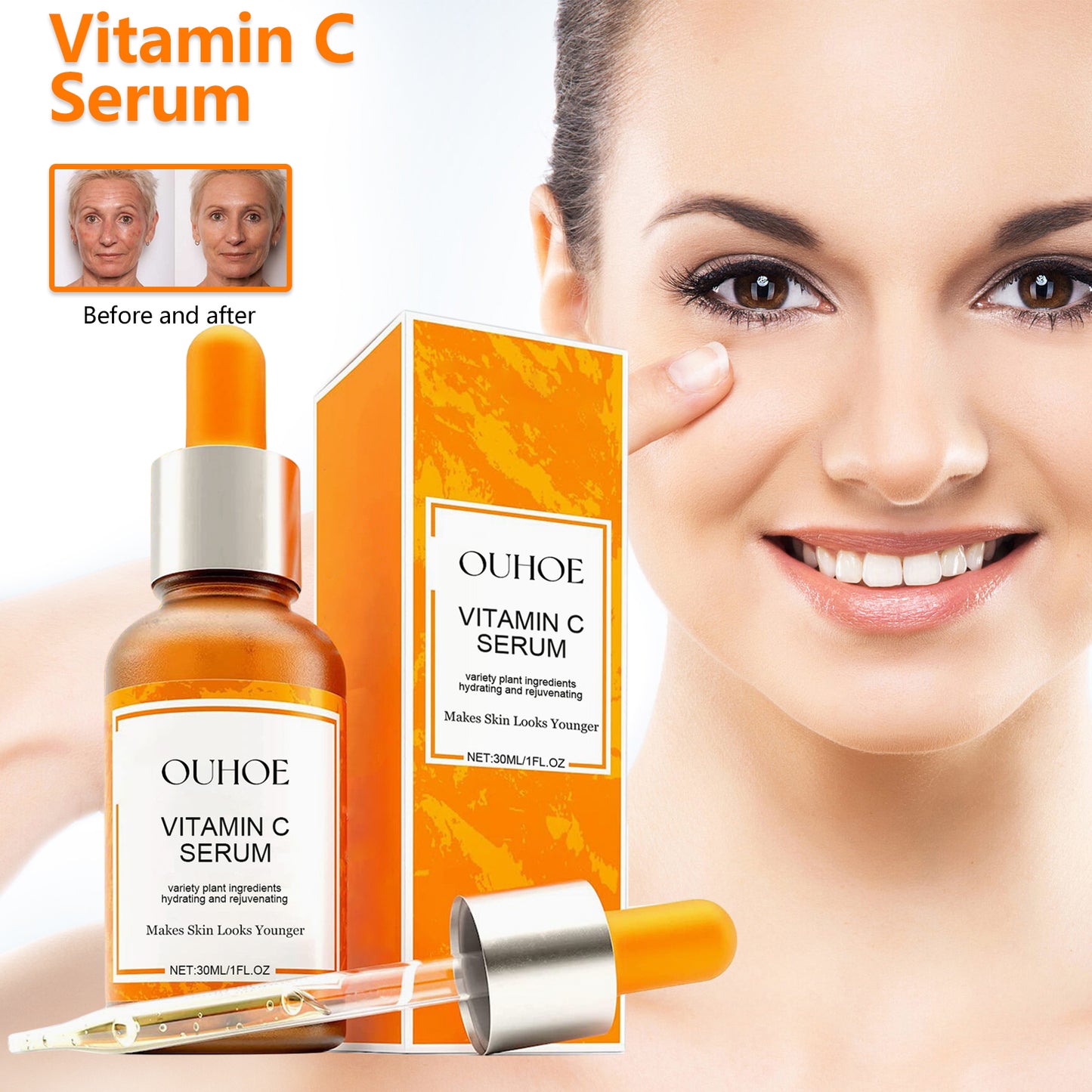 Vitamin C Face Serum with Retinol & Jojoba Oil - Anti-Aging Skin Care 30ml