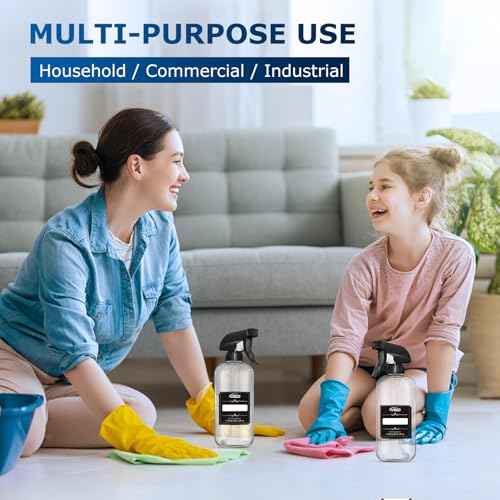 Veco 10oz Spray Bottle with Adjustable Nozzle, 360¡Æ Water Spray Bottles for Cleaning Solution, Plastic Spray Bottles for Hair Cooking Plant Pet, No Leak and Clog (2 Pack & Foldable Funnel)