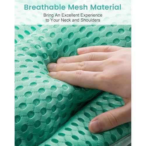 Bath Pillow, Bath Pillows for Tub Neck and Back Support, Soft 4D Air Mesh Bathtub Pillow 16.5 x 17.3 INCH, with 6 Powerful Suction Cups, Bath Accessories Relaxing Gifts for Women (Lake Blue)