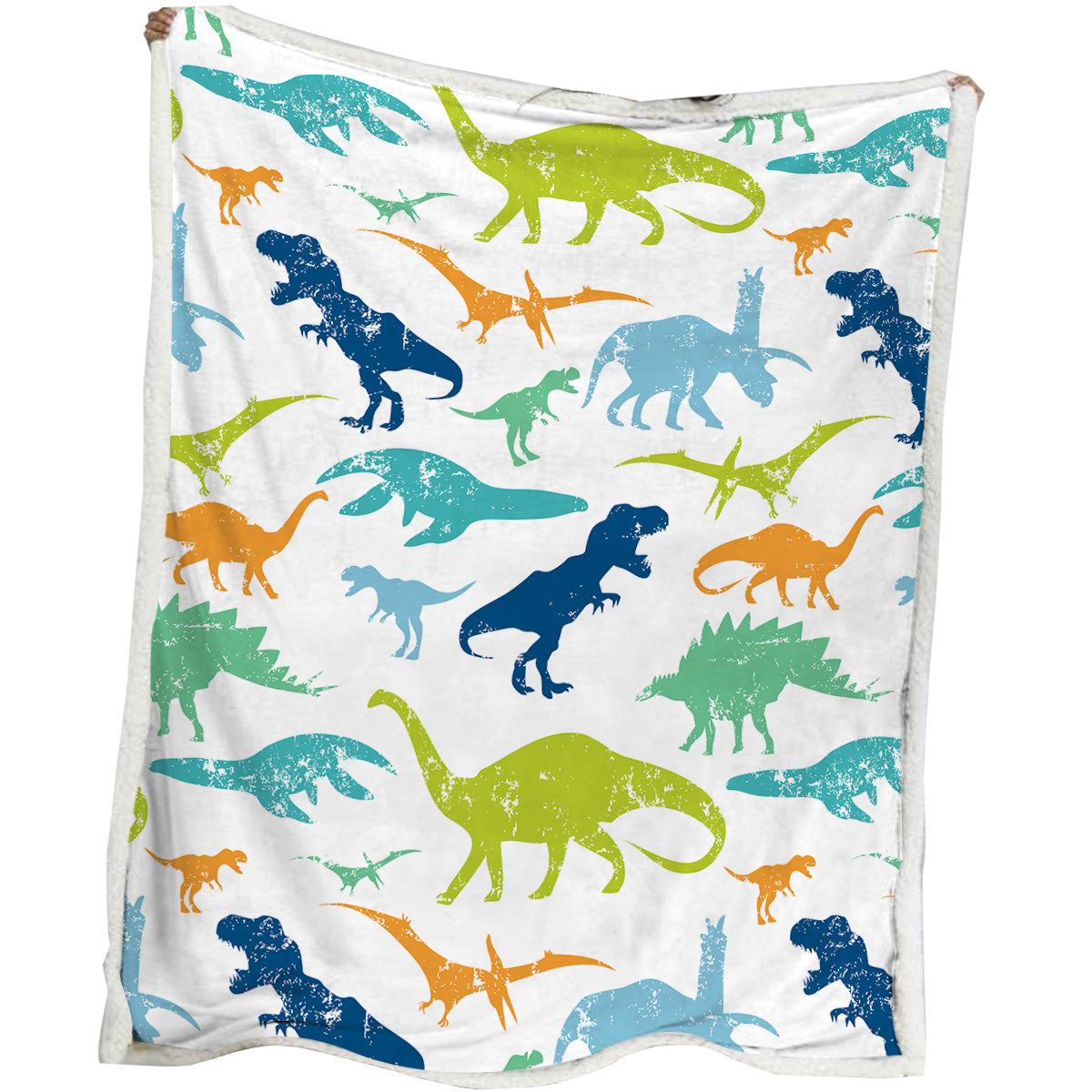 Cute Dinosaur Themed Lamb Wool Blanket - Soft Warm Throw for Sofa Bed Camping