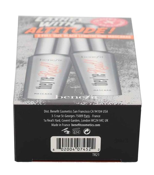 Benefit Cosmetics They're Real Beyond Mascara Duo Set Black, 0.3 Ounce (Pack of 2)