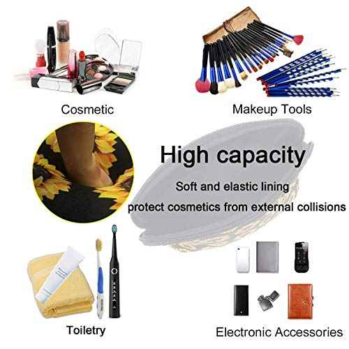 Vlike Leopard Rainbow Makeup bag Waterproof Soft Neoprene Travel bag Zippered Storage Pouch Printing Toiletry bag Organizer