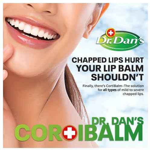Dr. Dan's Cortibalm - 1 Pack - for Dry Cracked Lips - Healing Lip Balm for Severely Chapped Lips - Designed for Men, Women and Children