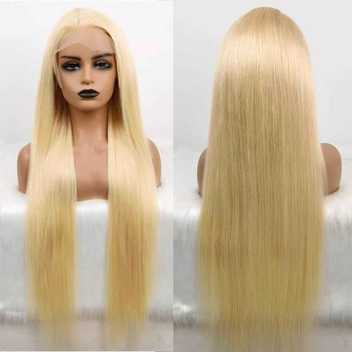 Tuneful 613 13x6 Lace Front Wig Human Hair 28 Inch Straight Blonde Lace Front Wigs Human Hair 220% Density Pre Plucked 613 HD Lace Frontal Wig with Baby Hair