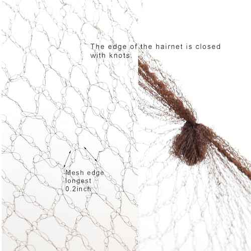 YANTAISIYU 50 Pcs Hair Net 20 Inch Invisible Elastic Mesh Wig nets for Hair Bun Food Service (Bulk Packing,Dark Brown)