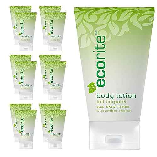 Ecorite Hand and Body Lotion with Cucumber-Melon Fragrance, Travel Size Hotel Amenities Biodegradable/Recyclable Tube, 1 fl oz/30 ml, Pack of 288