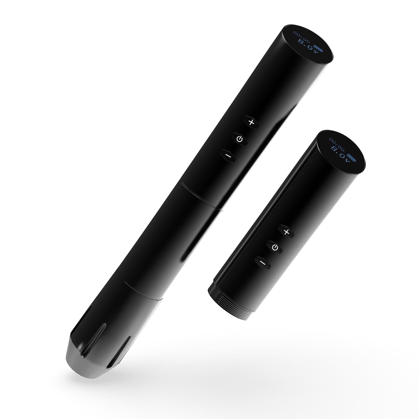 OFEYLE 109 Wireless Tattoo Pen Machine Rotary Tattoo Gun with 2PCS Replaceble Batteries Coreless Motor Digital Display Cartridge Battery Pen Permanent Makeup Tattoo Supply for Tattoo Artist (Black)