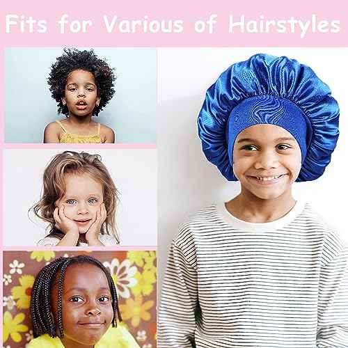 3 PCS Kids Bonnets for Girls,Silk Bonnet for Kid Sleeping,Toddler Bonnet for Boys and Girls