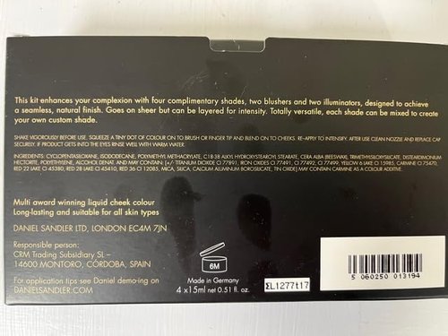 Daniel Sandler WATERCOLOUR LIQUID BLUSH & ILLUMINATOR SET – Customizable 4-Piece Kit, Lightweight & Water-Resistant, Buildable Shades for Cheeks & Lips– Long-Lasting, Blendable Makeup