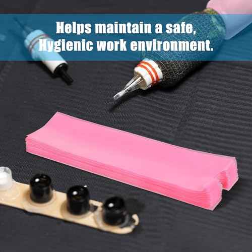 Large Tattoo Machine Covers 200pcs - Sealable Tattoo Pen Covers Sleeves 2.5" x 7.1" Tattooing Gun Wrap Upgrader Material Black Machine Bags for Professional Tattooing Supplies