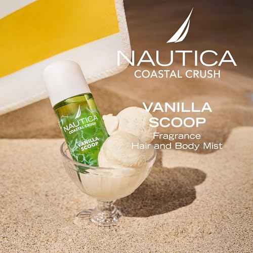 Nautica Vanilla Scoop, a Decadent Gourmand Hair & Body Mist for Women, Notes of Pistachio, Cherry Blossom, and Vanilla, Long Lasting, 8.0 fl oz