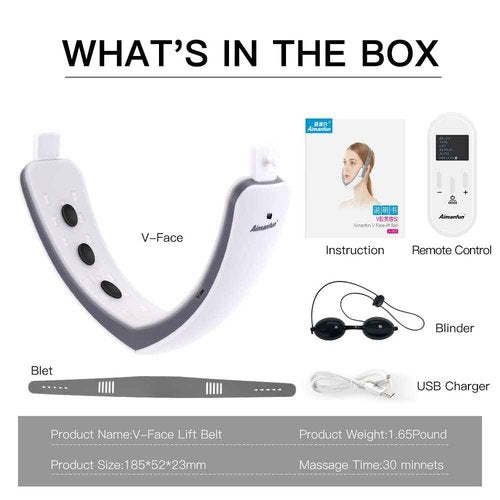 Aimanfun V-Face Electric Double Chin Device，Facial Lifting Machine with Intelligent Remote Control