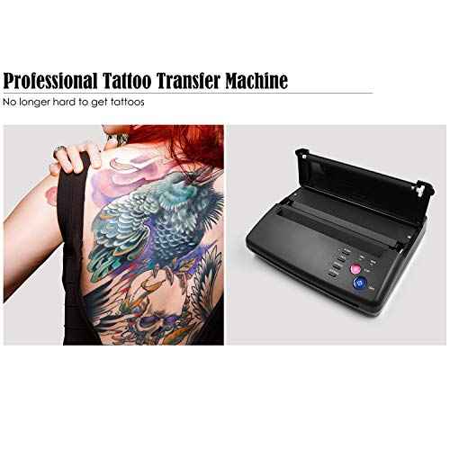 BIOMASER Tattoo Stencil Printer for Tattooing,Tattoo Printer Transfer Stencil Machine Drawing Thermal Maker Copier with 20 Transfer Papers£¨Black