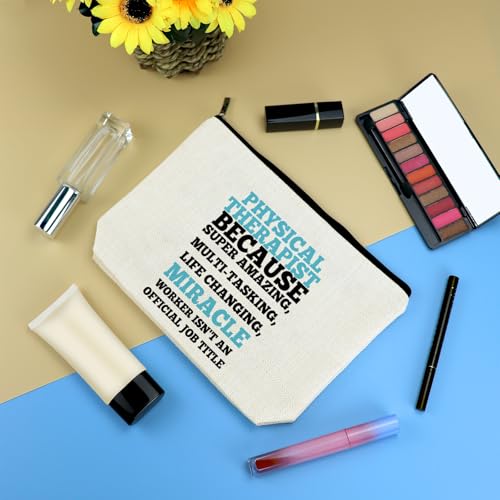 Physical Therapist Gift for Women Cosmetic Bag Physical Therapist Appreciation Gifts PT PTA Gift Physical Therapy Makeup Bag Thank You Gift for Physical Therapists Assistant Christmas Birthday Gift