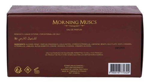 Alexandre J The Collector Morning Muscs Eau de Parfum Spray, 3.4 Ounce