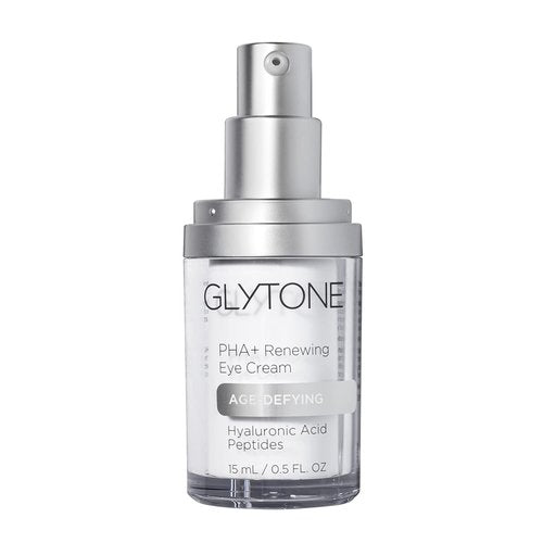 Glytone Age-Defying PHA+ Renewing Eye Cream for Wrinkles| Anti aging Under Eye Cream with Hyaluronic Acid Peptides| Targets Puffiness, Bags, Wrinkles & Dark Circles| Brightening Moisturizer| 0.5 Fl oz