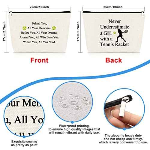 Tennis Gifts Makeup Bag Tennis Player Birthday Gift Tennis Lover Inspirational Gifts Cosmetic Bag Tennis Team Gift Best Friend Friendship Gift Christmas Graduation Gift Travel Pouch