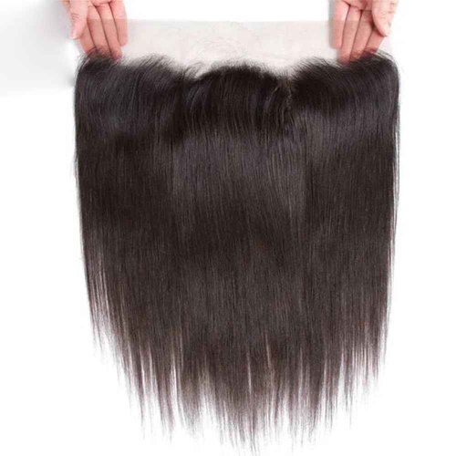 Elva Hair Three Part Straight Lace Closure Bleached Knots Brazilian 3.5"x4" Virgin Human Hair Accessions (18 inch 3 part)