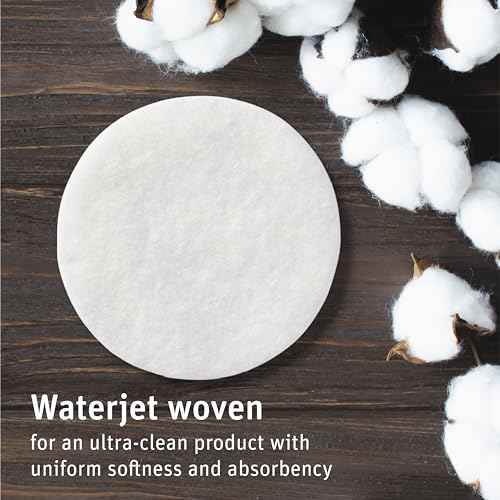 Simply Soft Premium Organic Cotton Rounds, 100 Count (Pack of 3), 100% Cotton Pads, Certified Organic, Hypoallergenic, Soft & Absorbent for Beauty, Cosmetics, Skin Care, Lint Free