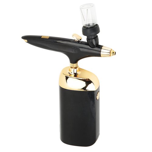 Fafeicy Oxygen Facial Airbrush, Oxygen Facial Airbrush, Airbrush, Oxygen Infusion Facial Spray Double Gravity Trigger Salon Beauty Device, Home (Black Set)