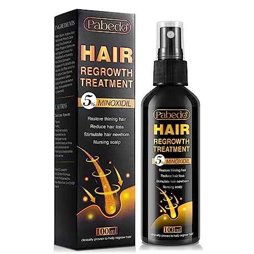 5% Minoxidil Hair Growth Serum, Minoxidil Spray For Beard Growth Serum, Hair Growth oil Spray, Treating Hair Loss For Thicker Longer Fuller Healthier Hair, 3.38 Oz
