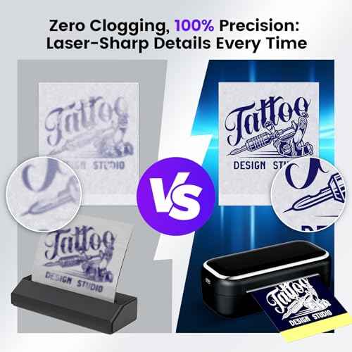 Tattoo Stencil Printer, TP31 Mini Thermal Tattoo Printer Machine with 30pcs Transfer Paper, Bluetooth Stencil Printe for Temporary Tattoos, Artists & Beginners, Compatible with Smartphone & Tablet