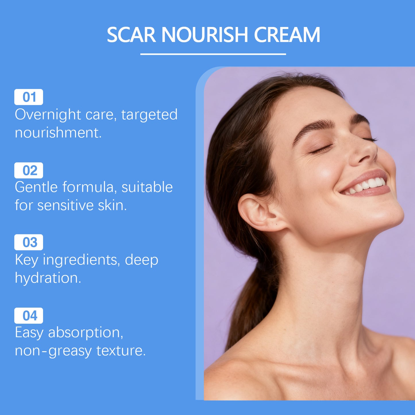 Lightening and Soothing Face Cream with Hyaluronic Acid & Vitamin E - 30g