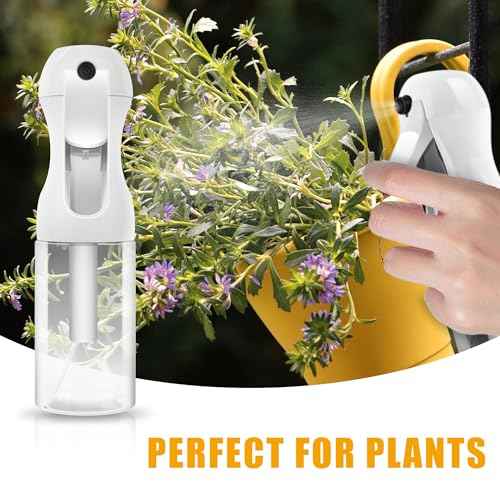 2Pcs Continuous Spray Bottle For Hair,Ultra Fine Refillable Water Mister for Hair Styling, Plants, Cleaning, Salon, Misting & Skin Care£¨200ml/6.8oz Clear£© (200ML 2PACK)