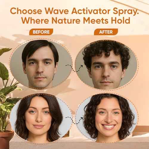 Wave Activator Spray for Curly | Wavy & Coily Hair, Leave in Conditioner Spray with linseed & Aloe Vera,Anti-Frizz, Define & Refreshing Hair Spray 3.38 fl oz